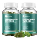 Gommies de chlorophylle pour le corps odorant désodorisant 2 Pack, Vitamines sans sucre D Gummy 1000IU, ACV Spiruline Chlorella supplément à base de plantes pour les femmes Imune Soutien végétalien non-OGM