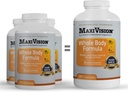MaxiVision® AREDS 2 Formule du corps entier - AREDS 2 Vitamines oculaires avec/Lutéine et Zeaxanthine - pour support maculaire - Suppléments oculaires pour la souche oculaire - Compte 360 capsules (360 capsules 1 bouteille)
