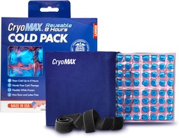 CryoMAX Cold Pack, réutilisable, sans latex, thérapie à froid de 8 heures, grande, 12" x 12" (1 comte)