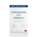 Norwegian rTG Omega 3 Huile de poisson pour stimuler le cerveau et le coeur, Triglycéride Huile de poisson Omega 3 Suppléments, 300 DHA 600 EPA Omega 3 Softgels Acides gras essentiels pour les yeux, la peau et les articulations, 1200mg, 60 portions