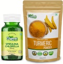 ZING ORGANIQUE Capsules de Spiruline- 30Cap et poudre curcuma- 115g