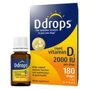 Ddrops Erwachsene 2000IU 180 Tropfen - Flüssiges Vitamin D3 Nahrungsergänzungsmittel, Unterstützung starker Knochen und Immunsystem