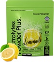 PulverVitamin Elektrolyte Pulver Plus (20 Servierungen) Lemonade Elektrolytpulver, kein Maltodextrin, Keto,Sugarfrei, Zink Himalaya Salz, 1000mg Kalium, 120mg Calcium, 120mg Magnesium,Hydration Pulver