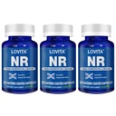 Lovita NR (Nicotinamide Riboside) 350 mg, supplément NAD avec trans-résvératrol et bêtaine, promouvoir les niveaux NAD Plus, le vieillissement en santé, 30 capsules entériques véganes (paquet de 3)