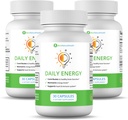 Ben's Natural Health Daily Energy Complexe B-Vitamine avec TMG et Zinc pour l'énergie naturelle, le stress, le focus et le soutien immunitaire, 30 capsules, 3 packs