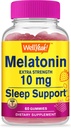 Eh bien oui Melatonin 10mg Gommies - 2 mois d'approvisionnement - naturel source de saveur, supplément sans médicament Gommy - sans gluten et gélatine, végétarien - 60 Gommies