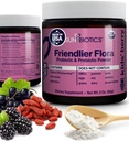 SUNBIOTICS Amilier Flora - Supplément en poudre prébiotique et probiotique pour enfants avec 5 milliards d'UFC de 5 souches probiotiques pour bon Gut Flora, système immunitaire et microbiome équilibré - Berry, 2 Once