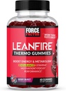Facteur de force LeanFire Thermo Gummies avec des vitamines B12, caféine, et haricots verts, énergie Boost, métabolisme, endurance, étamine, motivation, focus, & performance, pré-entraînement Gummies, 60 Gummies