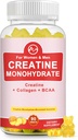 Gummy monohydraté créatine pour les femmes et les hommes, Suppléments créatine, sans sucre, à croquer, pour le soutien musculaire