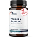Designs für Gesundheit Vitamin D Supreme - Vitamin D 5000 IU mit 2000mcg Vitamin K als MK4 für Knochengesundheit, Herzgesundheit, Stimmung & Immununterstützung - Vitamin D3 Enhanced with GG Supplement (60 Kapseln)