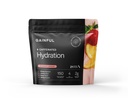 Hydratation gainante + Paquets en poudre de caféine avec électrolytes clés Magnésium et sodium + L Theanine, mélange à faible teneur en sucre, limonade aux fraises, 21 bâtons