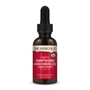 Dr. Mercola Organic Hawthorn et Hibiscus gouttes liquides suppléments alimentaires, 30 portions (30 gouttes), non OGM, sans gluten, sans soja, bio USDA