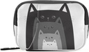Naanle Funny Cats in Row Pill Box 7 Day Pill Case Travel Pill Organizer Bag with Zipper Portable Weekly Case Compact Size for Vitamin Supplement Holder