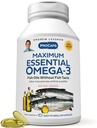 ANDREW MOINSMAN Maximum essentiel Omega-3 Orange - 60 Softgels - Ultra-Pure, Haute puissance Omega-3 Huiles. Haut DHA, pas de soulèvement de l'estomac, pas de contaminants, pas de mercure. Petits softgels faciles à avaler