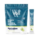 Voli Electrolytes Powder Packets | No Added Sugar Electrolyte Drink Mix for Hydration | Keto & Fasting Friendly, Natural Superfoods & Minerals | Honeydew, 15-Count