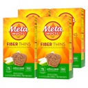 Metamucil Apple Crisp Flavored Fiber Thins Dietary Fiber Supplement mit Psyllium Husk, 9.3 Unze, Paket von 4