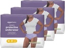Amazon Basics Incontinence Sous-vêtements pour femmes, Protection, Jetable, Postpartum, Absorbance maximale, Moyen, Lavande, 60 Compte (3 paquets de 20)