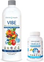 Eniva Vibe Fruit Liquid Daily Multivitamin (32oz) and Omega-3 Fish Oil (60 caps)