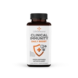 LifeSeasons Klinische Immunität - Daily Boost - Immunsystem Booster - Pre + Probiotics - Erhöht Antikörper und Immunzellen - Elderberry, Zink, Natramune & Vitamin C + D3-60 Kapseln