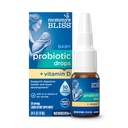 Probiotiques pour bébés bliss de maman + gouttes de vitamine D, soutient la santé digestive et la fonction immunitaire*, 400UI vitamine D , soutient le développement des os*, les nouveau-nés+, sans saveur, 0,34 Fl Oz (30 portions)