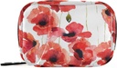 Aquarelle Poppy Flowers Pill Box 7 Day Pill Case Travel Pill Organizer Bag with Zipper Portable Weekly Case Taille compacte pour le support de supplément de vitamine