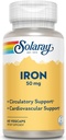 Solaray Iron 50 mg | Gesunde Zirkulation, Herz-Kreislauf-Funktion & Red Blood Cell Health Support | 60 VegCaps