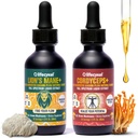 Life Cykel Cordyceps + Lion's Mane Extract Performance Pack - Supplément de champignons biologiques pour l'énergie, la focale et la clarté mentale - États-Unis