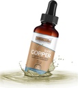 Gouttes de cuivre ionique (30 PPM) – Supplément liquide pur pour les cheveux, la peau, les ongles et la santé des os – Cuivre biodisponible pour l'énergie, le bien-être et le soutien articulaire - 4 oz (Bouteille de gouttes de verre)