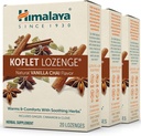 Himalaya Koflet Lozenges, Vanilla Chai Flavor, goutte de toux naturelle à base de plantes pour un soulagement chaud et un confort apaisant, 130 mg, 20 Lozenges,3 Pack