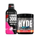 PROSUPPS L-Carnitin 3000 Stimulant Free Liquid Shots (Dragon Fruit) und Hyde Max Pump Pre Workout für Männer und Frauen (Fruit Punch) Bundle