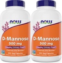Maintenant D-Mannose 500 mg, 300 Capsules (paquet de 2) - Vegan Non supplément OGM pour les femmes et les hommes - soutient un système urinaire sain, nettoie la vésicule