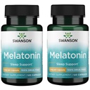 Swanson Melatonine - Supplément à base de plantes - Sommeil et relaxation - 120 capsules, 1mg chacune (2 boîtes)