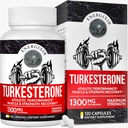 78,000mg Supplément testostérone pour les hommes, Pureté maximale 95% Turkestérone, Booster testostérone pour plus d'énergie, de force, d'endurance, de performance, de croissance musculaire et de récupération - 60 jours d'approvisionnement(120ct)