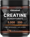 NatureBell poudre monohydratée de créatine 1000g, 5 000mg par portion, 200 portions (2.2 lb)
