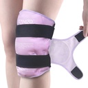 NEWGO Ice Pack für Knie-Ersatzchirurgie, Wiederverwendbares Gel Cold Pack Wrap rund um ganze Knie Ice Pack Wrap für Verletzungen, Meniscus Tear, ACL, Schwelling - Lila