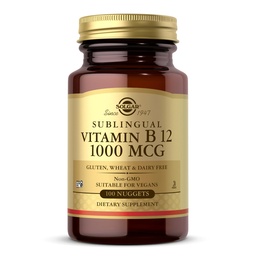 Solgar Vitamine B12 1000 mcg, 100 pépites - Production d'énergie, globules rouges - Système nerveux sain - Promotion de la santé cardiovasculaire - Vitamine B - Non-OGM, Sans gluten, Casher - 100 portions