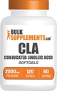 BulkSupplements.com CLA Softgels - Konjugierte Linolsäure, CLA-Ergänzungen - Glutenfrei, 2 Softgel pro Servierung (2000mg), 120 Count (Pack von 1)