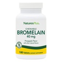 Natures Plus Bromelain à croquer - 40 mg - Supplément enzymatique protéolytique naturel - 180 comprimés à croquer (180 portions)