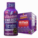 Vitamin Energy Mood+ Extra Strength Energy Shot Tropical Berry 48 Pack, 260mg Natural Caffeine, B-Vitamine, Rhodiola, Kamille, Mood & Energy Support, Zero Sugar, Gluten-Free, Vegan, 1,93 fl oz