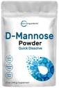 Micro Ingredients D Mannose Powder, Pure Mannose Supplement, Quick Water Soluble, Unterstützung Urinary Tract Cleanse & Bladder Health, Premium Mannose für Frauen und Männer, Vegan Friendly.
