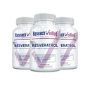Recherche Vérifié Resvératrol - 98% Trans-Resvératrol 1000 mg, Anti-Age Support - 60 capsules par bouteille - 3 bouteilles