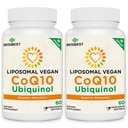 Besibest 1000mg Liposomal CoQ10 Ubiquinol, 120 softgels végétaliens, supplément Ubiquinol haute absorption CoQ10, forme antioxydante active de Coenzyme Q10 pour la fonction cardiaque et la production d'énergie