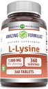 Formules étonnantes L-Lysine 1000 Mg-360 comprimés
