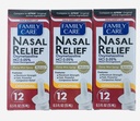 Family Care Nasal Relief Pump Mist Spray .5OZ [ Packung mit 3 ]