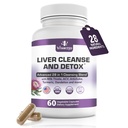 Nettoyez le foie Détox et réparez les suppléments gras du foie 28-en-1 Formule avancée de supplément pour la santé du foie - Thistle de lait Silymarin, extrait d'artichaut, vinaigre de dandelion et de cidre de pomme - 60 pilules