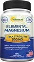 aSquared Nutrition Proprietary Magnesium 500mg – High Absorption Magnesium Citrate & Oxide – 180 Veggie Capsules, 180 Day Supply – USA Formulated & Third-Party Tested