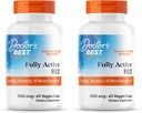 Doctor's BEST Fully Active B12 1500 mcg, Non-GMO, Vegan, Glutenfrei, Unterstützt gesundes Gedächtnis, Stimmung und Zirkulation, 60 Count (Pack von 2)