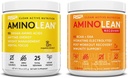 RSP NUTRITION Vegan AminoLean Pre Workout Energy (Pineapple Coconut 25 Servings) with AminoLean Recovery Post Workout Boost (Blood Orange 30 Servings)