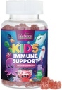 Supplément de soutien immunitaire pour enfants Gummies - Vitamines quotidiennes pour enfants C, Zinc & Echinacea - Gummy pour enfants Soutien immunitaire, 4 ans et plus, Berry Flavor naturel, non-OGM, sans gluten et végétalien - 120 Gummies