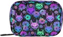Travel Pill Organizer Bag Weekly Pill Organizer Case Psychedelic Fox Camellia Purple Portable petites boîtes quotidiennes de pilules pour les huiles de poisson vitaminées Support de supplément avec fermeture éclair Taille compacte